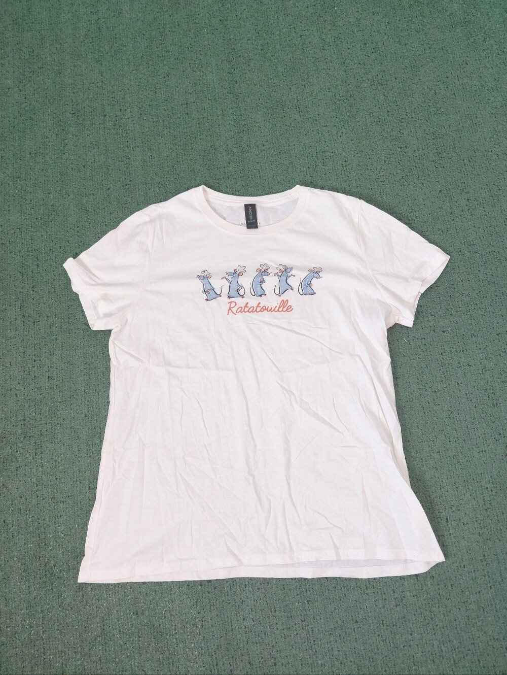 Womens Disney Ratatouille Movie Cooking White T Shirt Sz Large